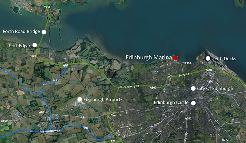 Edinburgh Marina Map